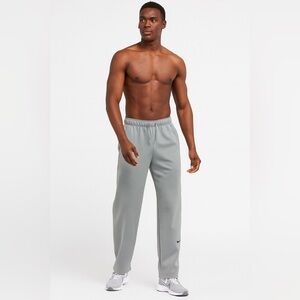 Nike Fleece Lined Elastic Waist wide Leg Athletic Pants Gray sz Medium